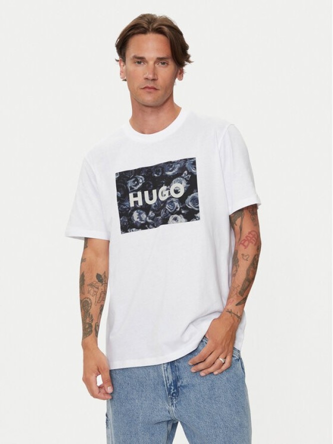 Hugo T-Shirt 50523999 Biały Regular Fit