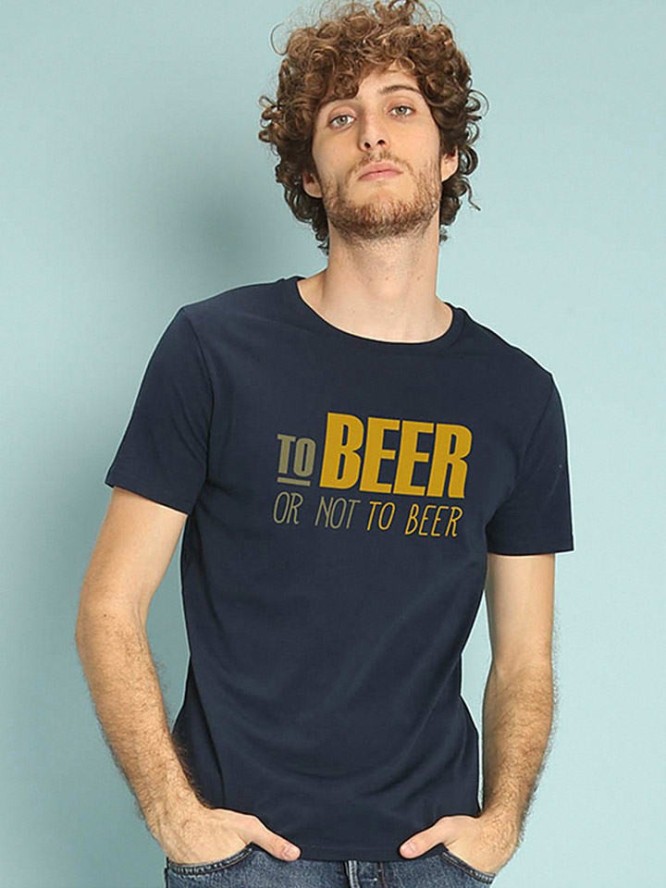WOOOP Koszulka "To Beer or not to Beer" w kolorze granatowym rozmiar: XL