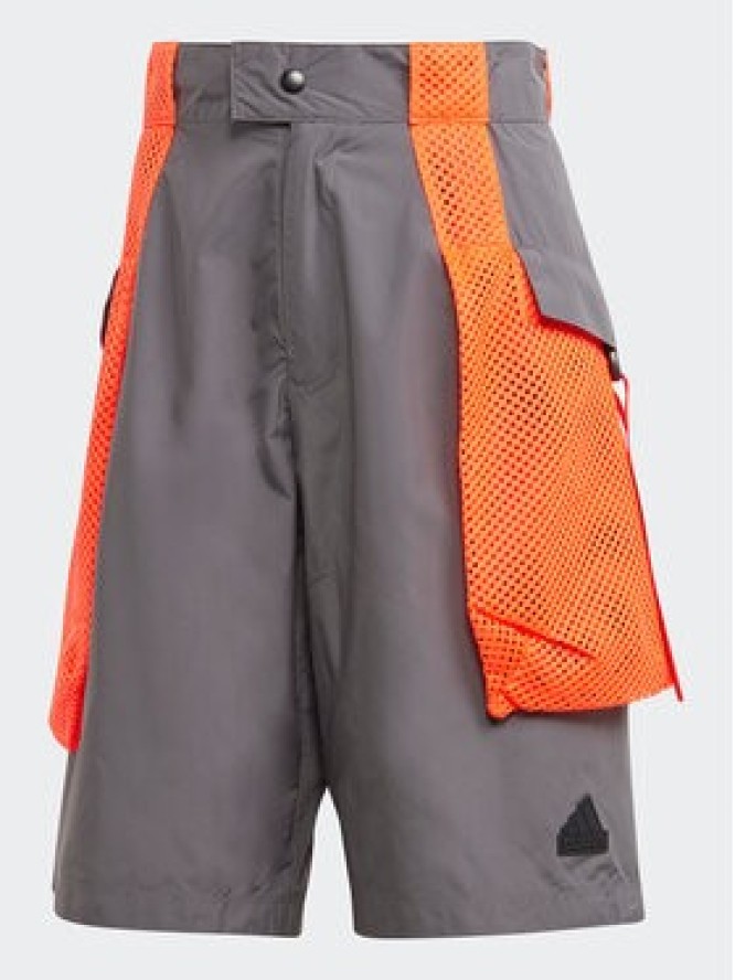 adidas Szorty sportowe City Escape Premium Shorts IC3730 Szary Loose Fit