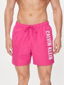 Calvin Klein Swimwear Szorty kąpielowe KM0KM01004 Różowy Regular Fit