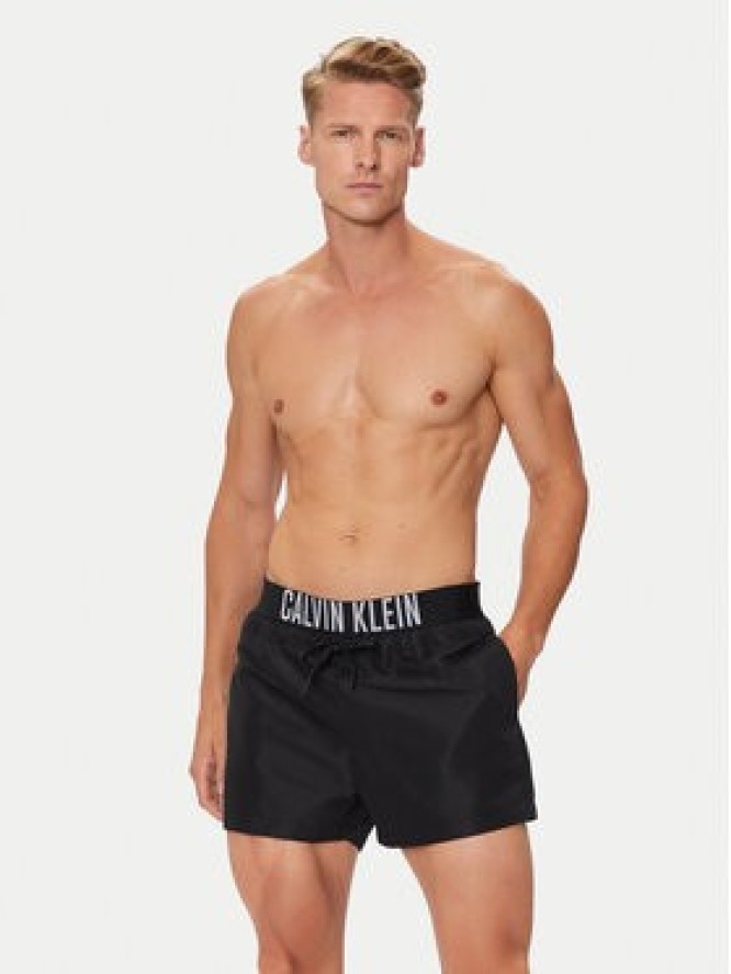 Calvin Klein Swimwear Szorty kąpielowe KM0KM01045 Czarny Regular Fit