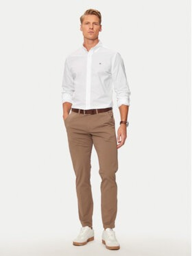 Gant Koszula Poplin 3000102 Biały Slim Fit