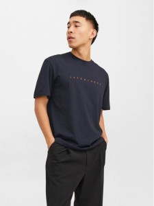 Jack&Jones T-Shirt Star 12234746 Granatowy Relaxed Fit