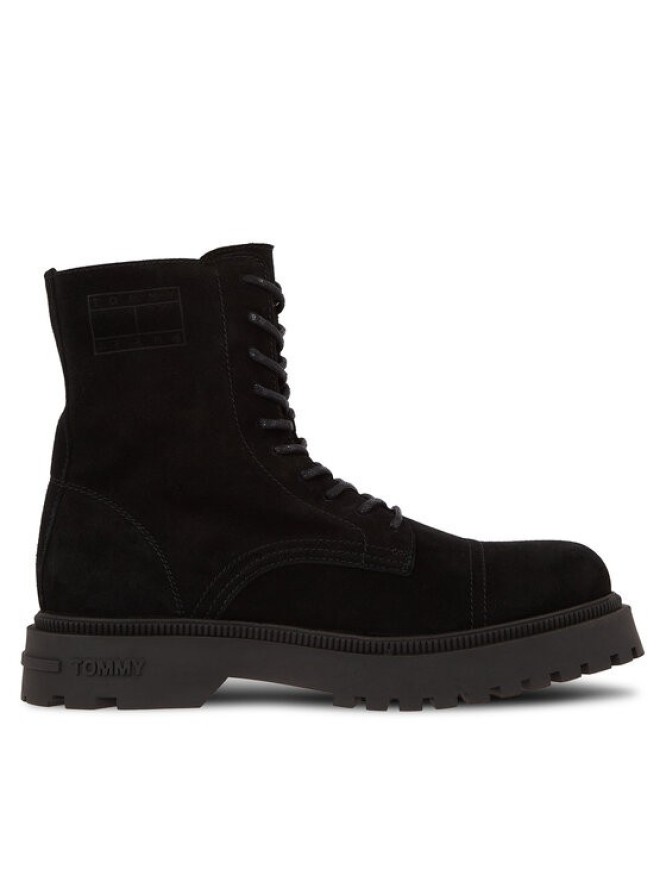 Tommy Jeans Trapery Tjm Casual Boot Suede EM0EM01336 Czarny