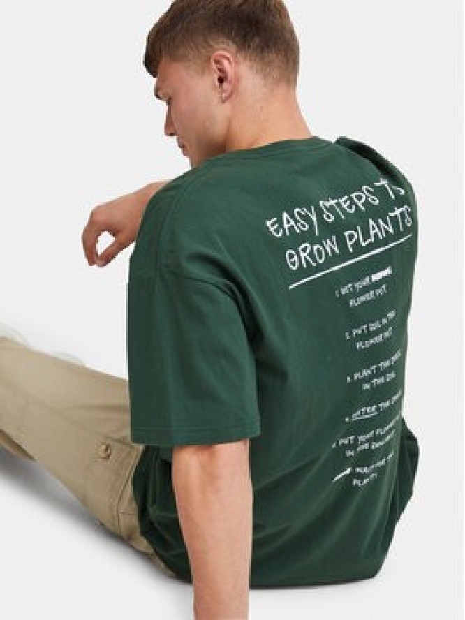 Solid T-Shirt 21108143 Zielony Regular Fit