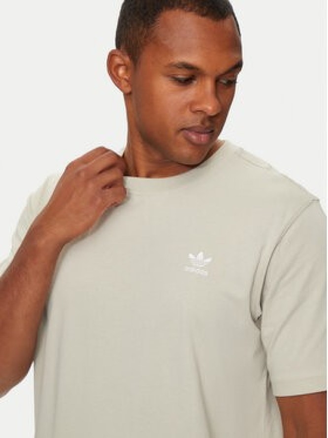 adidas T-Shirt Trefoil Essentials IR9689 Beżowy Regular Fit