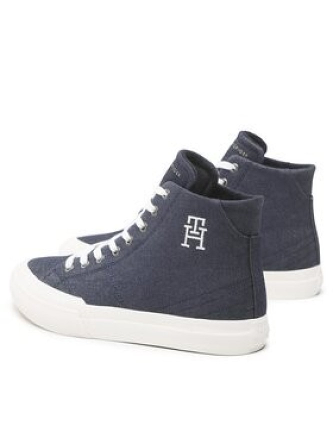 Tommy Hilfiger Sneakersy Th Hi Vulc Premium FM0FM04542 Granatowy