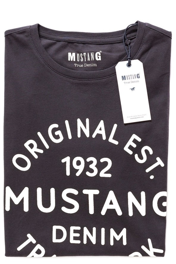 MUSTANG T SHIRT Logo T-Shirt PHANTOM 1007561 4087