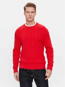 Tommy Hilfiger Sweter MW0MW33132 Czerwony Relaxed Fit