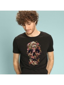 WOOOP Koszulka "Jungle Skull" w kolorze czarnym rozmiar: S