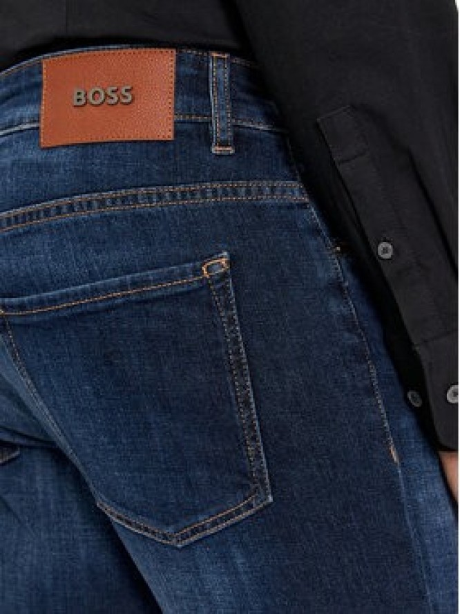 Boss Jeansy Delaware3-1 50508404 Granatowy Slim Fit