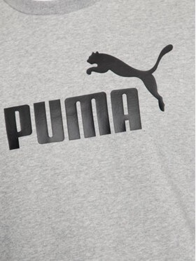 Puma Bluza Ess Big Logo 586678 Szary Regular Fit