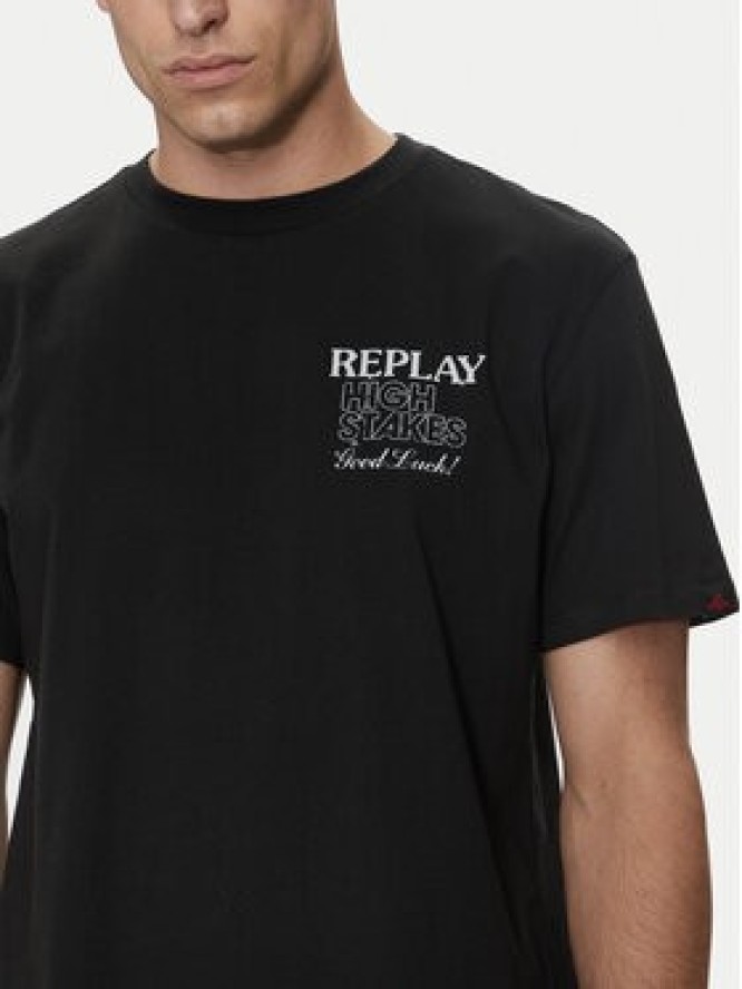 Replay T-Shirt M6949 .000.2660 Czarny Regular Fit