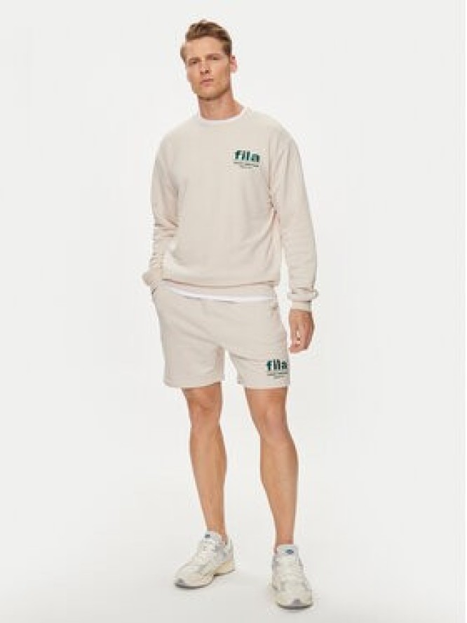 Fila Bluza FAM0671 Beżowy Relaxed Fit