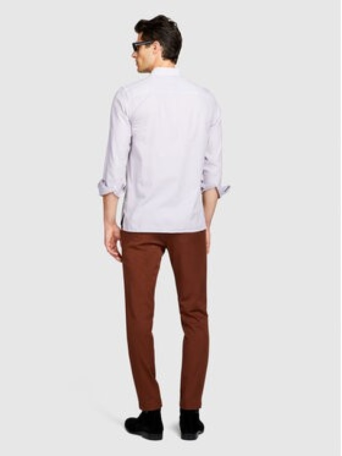 Sisley Chinosy 4AIHSF021 Brązowy Slim Fit