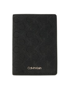 Calvin Klein Duży Portfel Męski Ck Must Mono Bifold 7cc W/Coi K50K512686 Czarny