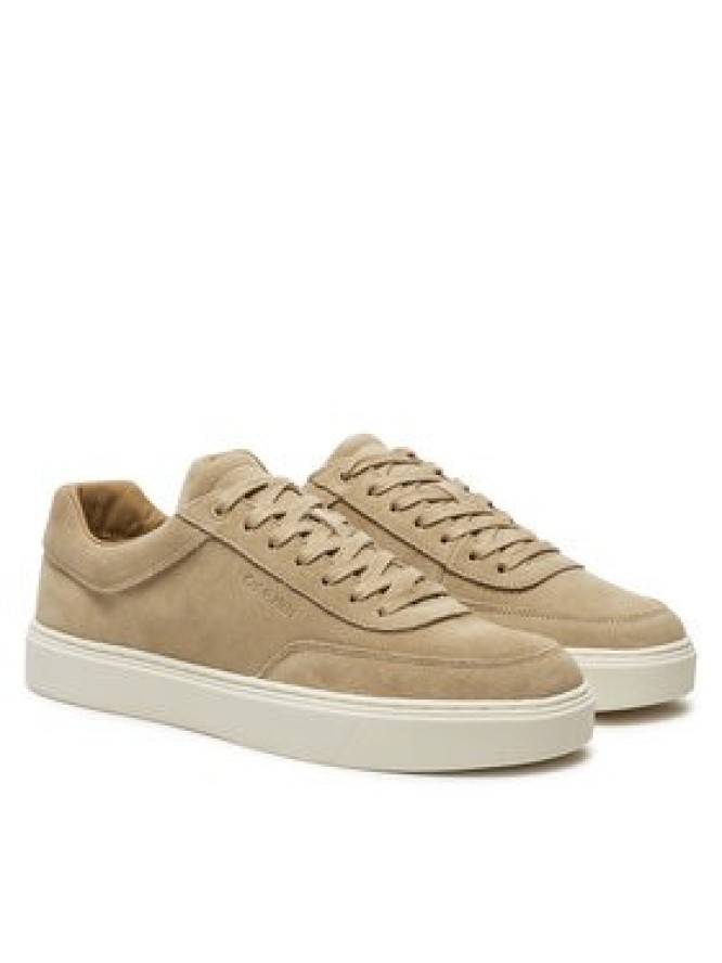 Calvin Klein Sneakersy Lace Up Suede HM0HM01792 Beżowy