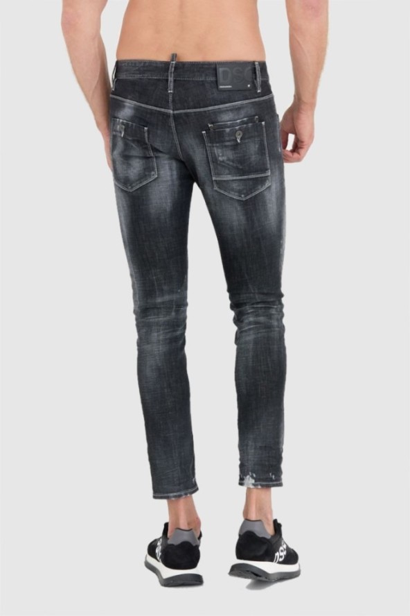 DSQUARED2 Czarne jeansy black clean wash skater jeans