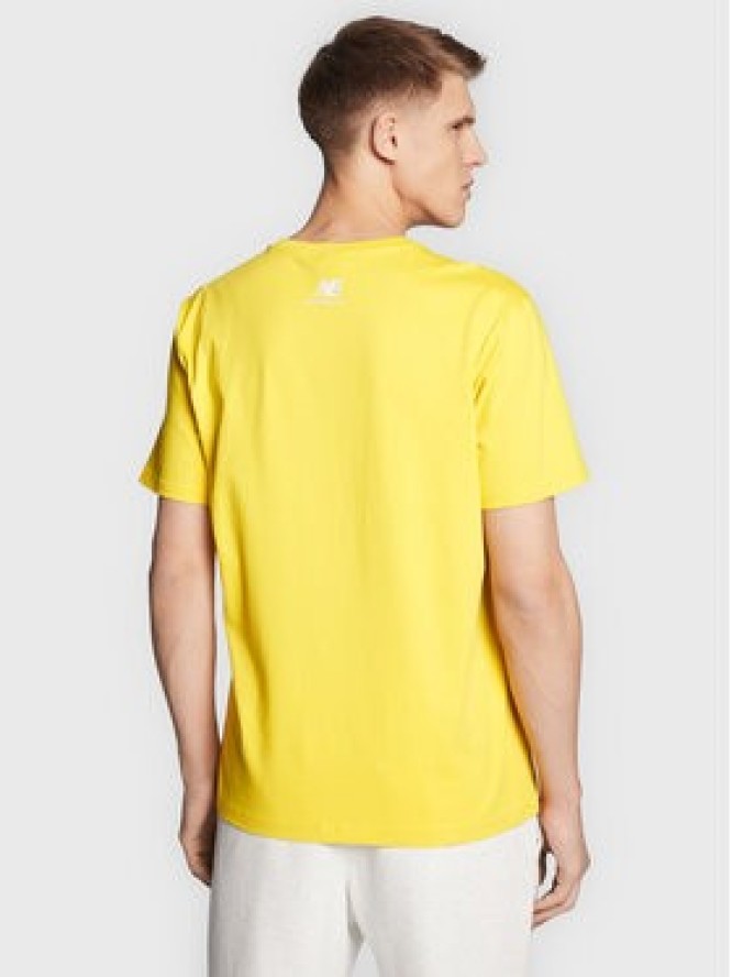New Balance T-Shirt MT23502 Żółty Relaxed Fit