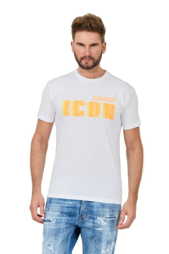 DSQUARED2 Biały t-shirt Icon Blur Cool Fit Tee