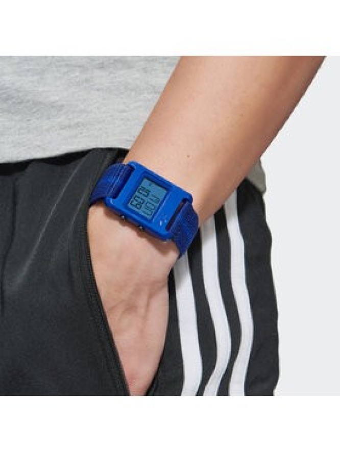 adidas Originals Zegarek Retro Pop Digital Watch AOST23070 Niebieski