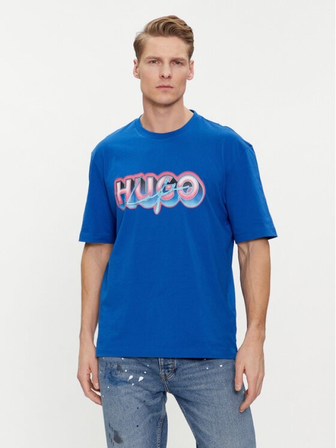 Hugo T-Shirt Nillumi 50515278 Niebieski Regular Fit