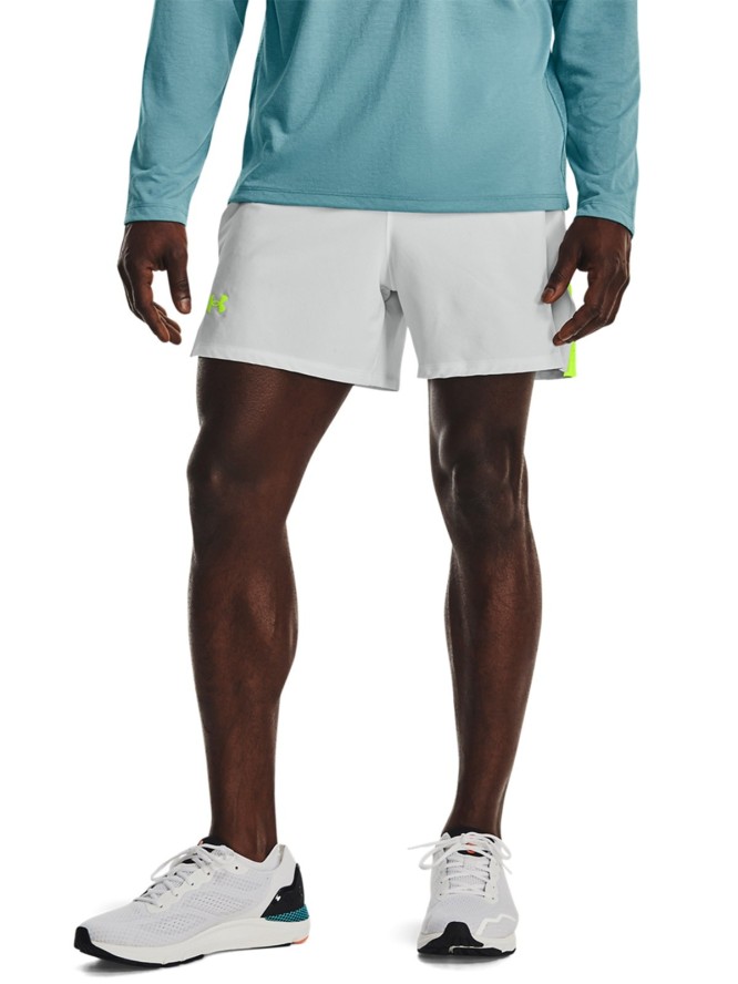 Spodenki do biegania męskie Under Armour UA LAUNCH PRO 5'' SHORTS - białe