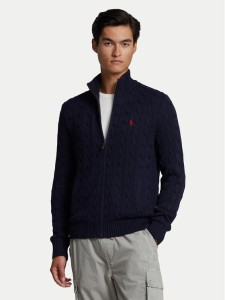 Polo Ralph Lauren Sweter 710899975001 Granatowy Regular Fit