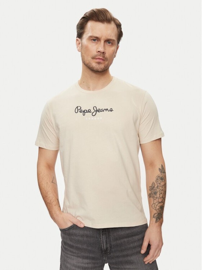 Pepe Jeans T-Shirt Eggo N PM508208 Beżowy Regular Fit