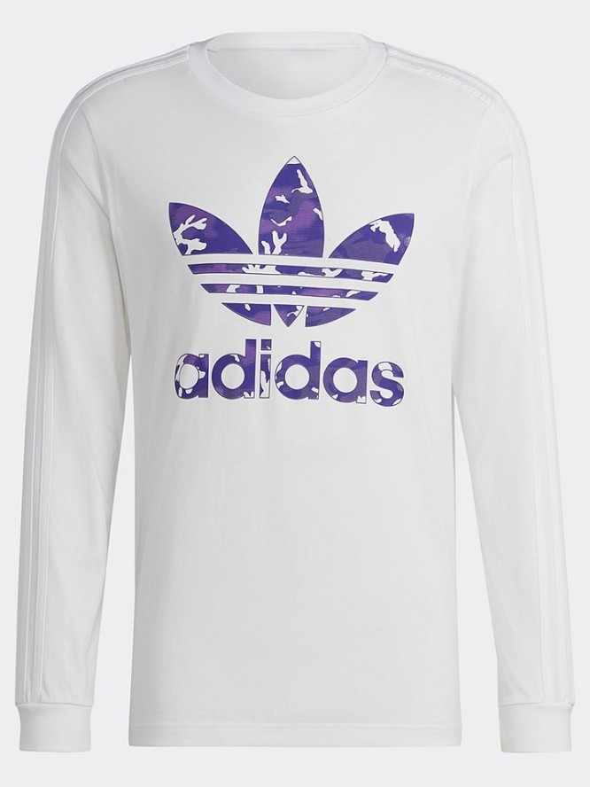 adidas Koszulka w kolorze biało-fioletowym rozmiar: L