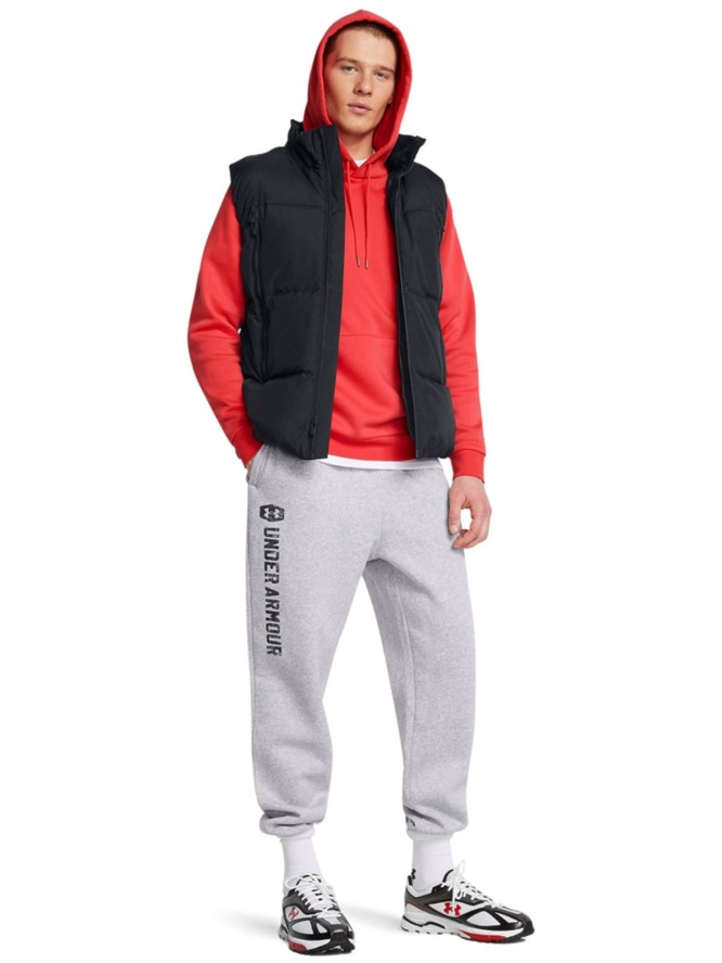 Bluza dresowa nierozpinana z kapturem męska Under Armour UA Icon Fleece Hoodie - czerwona