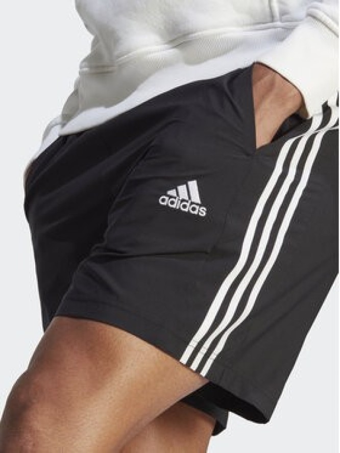 adidas Szorty sportowe AEROREADY Essentials Chelsea 3-Stripes Shorts IC1484 Czarny Regular Fit