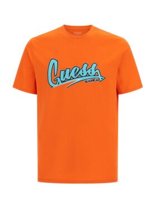 Guess T-Shirt F3GI10 J1314 Brązowy Slim Fit