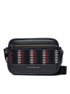 Tommy Hilfiger Saszetka Th Corp Leather Camera AM0AM12722 Granatowy