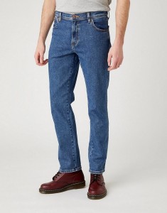 MĘSKIE SPODNIE JEANSOWE WRANGLER TEXAS SLIM STONEWASH W12S33010