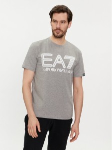 EA7 Emporio Armani T-Shirt 3DPT37 PJMUZ 3905 Szary Regular Fit