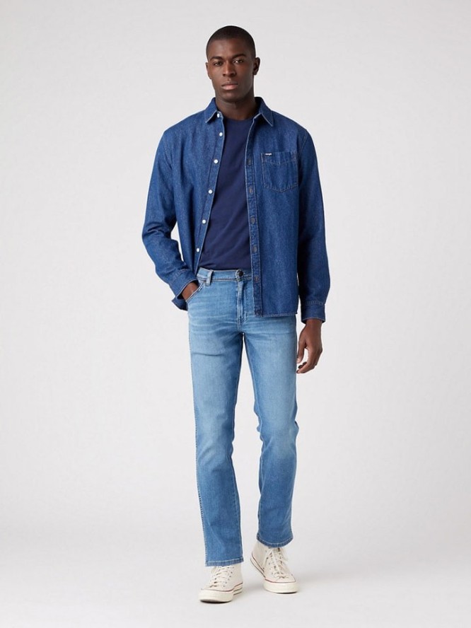 Wrangler Dżinsy "Texas Slim The Story" - Slim fit - w kolorze błękitnym rozmiar: W30/L34