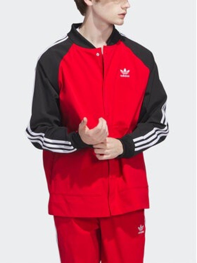 adidas Kurtka bomber IC5542 Czerwony Regular Fit