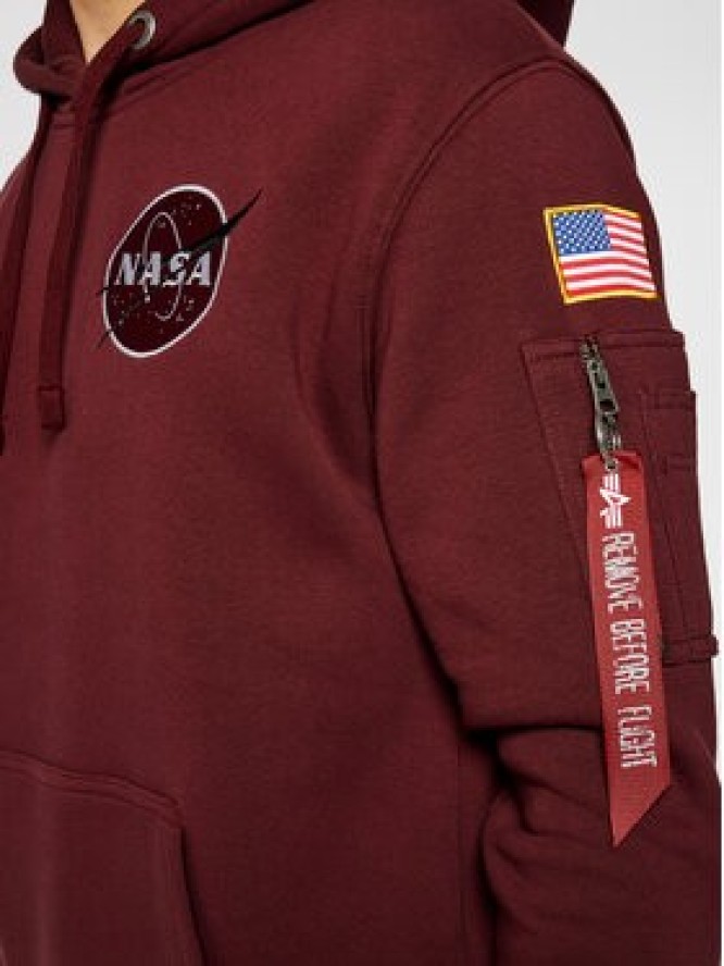 Alpha Industries Bluza Space Shuttle 178317 Bordowy Regular Fit