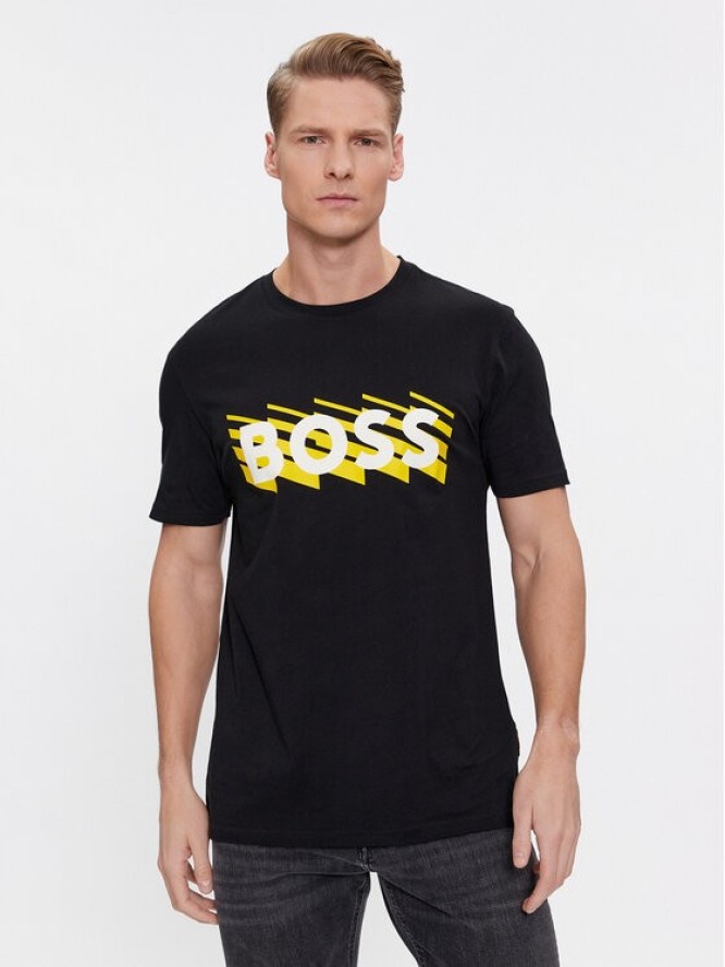 Boss T-Shirt Teebossrete 50495719 Czarny Regular Fit