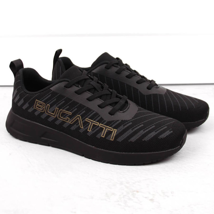 Buty męskie sportowe komfortowe czarne Bugatti 345-98003-6900