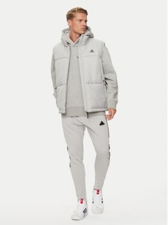 adidas Kamizelka 3-Stripes IX8871 Szary Loose Fit