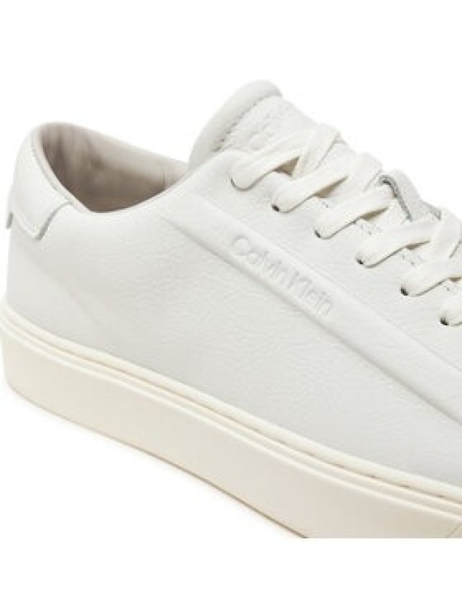 Calvin Klein Sneakersy Low Top Lace Up Lth HM0HM01516 Biały