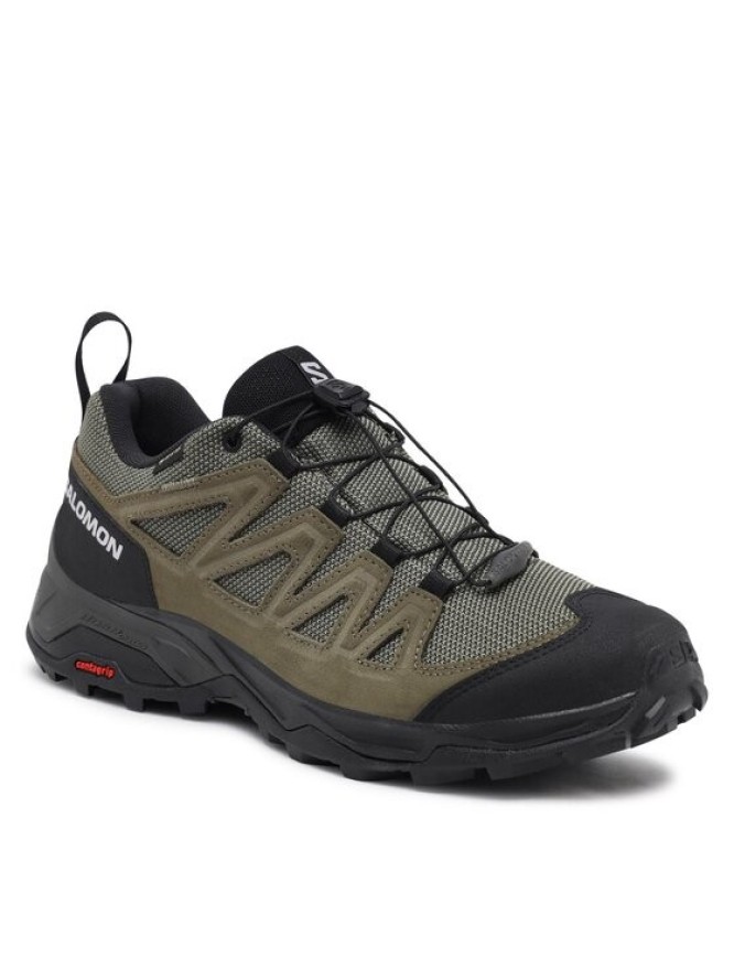 Salomon Trekkingi X Ward Leather GORE-TEX L47182200 Zielony