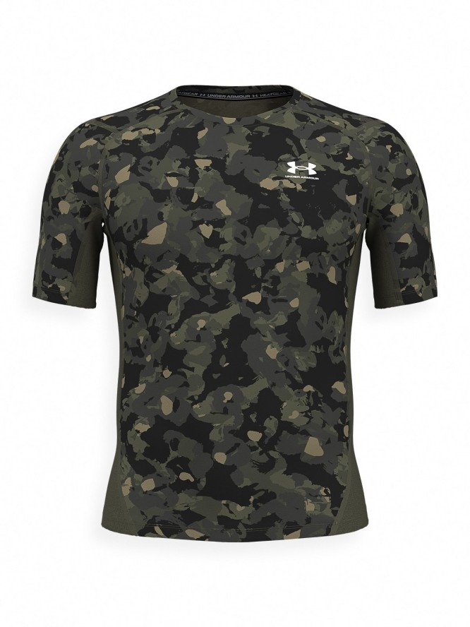 Koszulka treningowa męska Under Armour UA Hg Armour Prtd Ss - oliwkowa/khaki