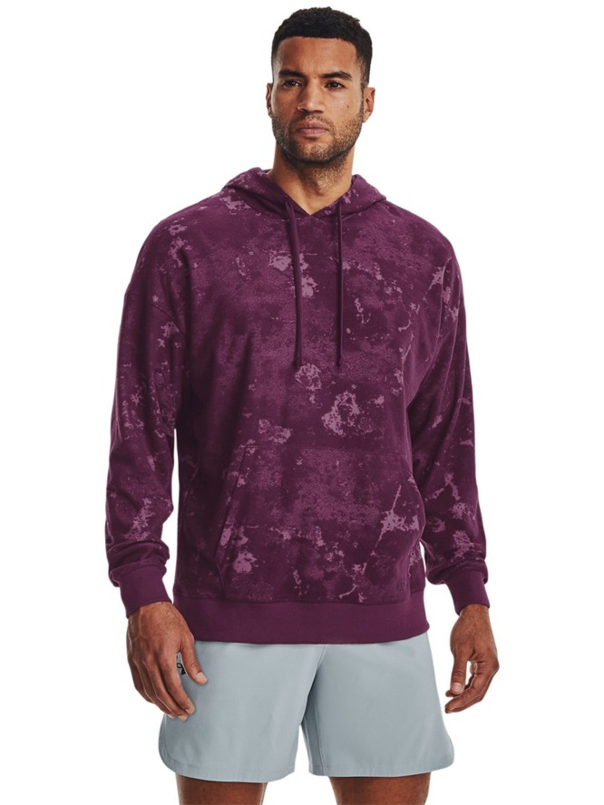 Bluza treningowa męska Under Armour UA Journey Terry Hoodie - fioletowa