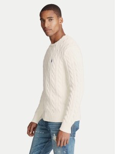 Polo Ralph Lauren Sweter 710775885024 Écru Regular Fit