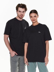 Jack Wolfskin Koszulka techniczna Unisex Eschenheimer 1809091 Czarny Regular Fit