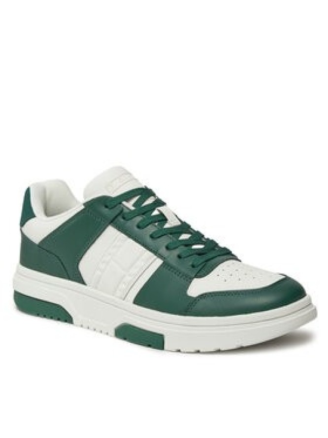 Tommy Jeans Sneakersy Tjm Leather Cupsole 2.0 EM0EM01352 Zielony