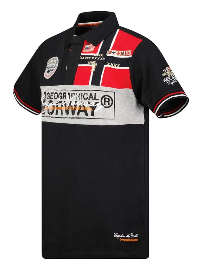 Geographical Norway Koszulka polo "Kidney" w kolorze czarnym rozmiar: 3XL